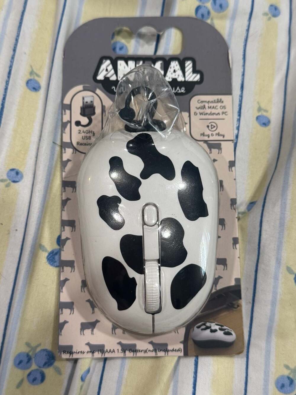Vivitar Animal Wireless Mouse Cow Pattern FBWM1300-COW